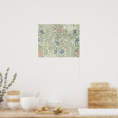 Poster Papier peint floral de Larkspur de William Morris (Cuisine)