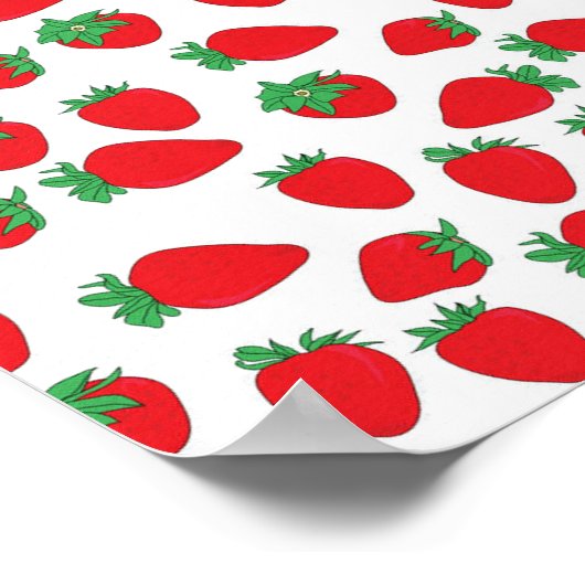 Poster Papier peint fraise (Coin)