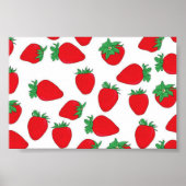 Poster Papier peint fraise (Devant)
