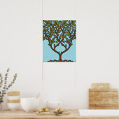 Poster Papier peint frise d'arbre de William Morris (Cuisine)