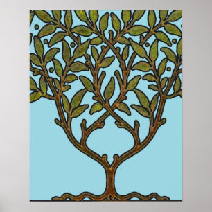 Poster Papier peint frise d'arbre de William Morris