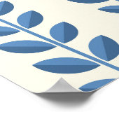 Poster Papier peint géométrique scandinave floral (Coin)