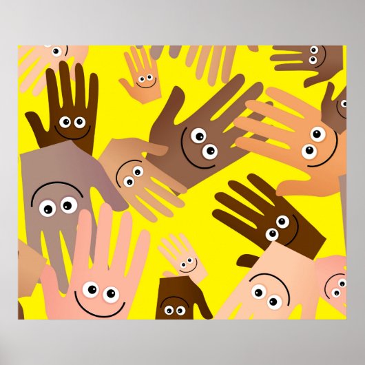 Poster Papier peint Happy Hands (Devant)