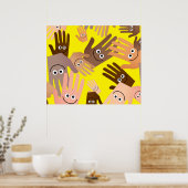 Poster Papier peint Happy Hands (Cuisine)