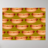 Poster Papier peint Hotdog (Devant)