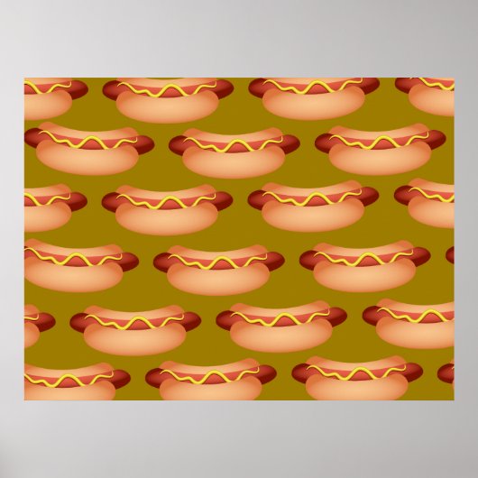 Poster Papier peint Hotdog (Devant)