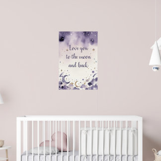 Poster Papier peint Lune céleste pour la nurserie