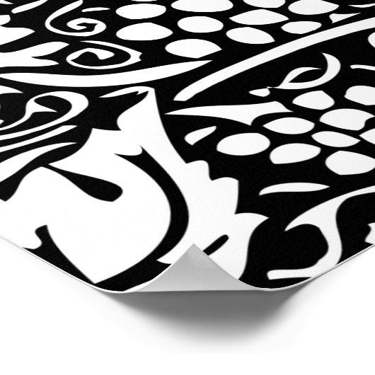 Poster Papier peint Motif William Morris Grape (Coin)