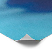 Poster Papier peint numérique à fumée bleue, rouge et noi (Coin)