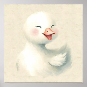 Poster Papier peint pour la nurserie Caneton Heureux Impr