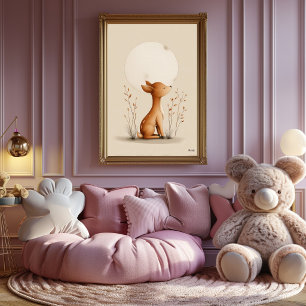 Poster Papier peint pour nurserie de cerfs scandinaves po