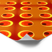 Poster papier peint rétro orange 1970 (Coin)