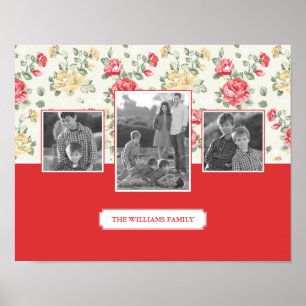 Poster Papier peint rose élégant   Photos et textes de fa