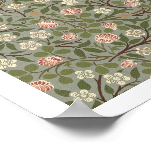 Poster Papier peint rose et blanc (Coin)