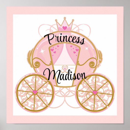 Poster Papier peint rose et or Princesse Royale (Devant)