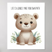 Poster Papier peint safari de bébé léopard adorable (Devant)