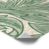 Poster papier peint textile tulipe william morris vert (Coin)