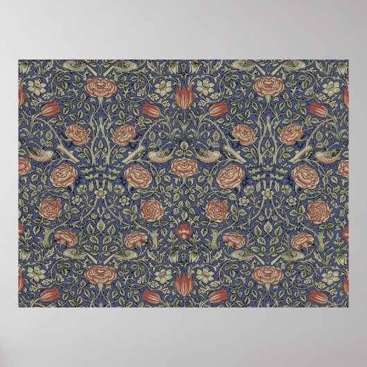 Poster Papier peint Tudor Rose de William Morris (Devant)