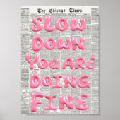 Poster Papier peint typographique rose motivant (Devant)
