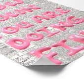 Poster Papier peint typographique rose motivant (Coin)