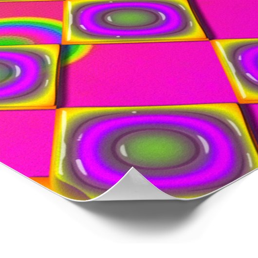 Poster Papier Pop Neon Psychedelic (Coin)