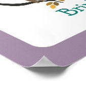 Poster Papier pour la nurserie au motif de hibou chevron (Coin)