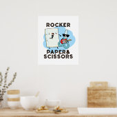 Poster Papier Rocker Et Ciseaux Drôle Jeu Pun (Cuisine)