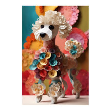 Papier Rococo Poodé Couleurs pastel