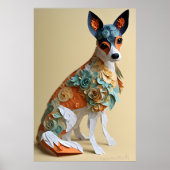 Poster Papier Rococo Toy Fox Terrier Pastel Couleurs (Devant)