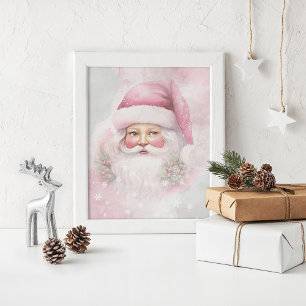 Poster papier Shabby Chic Santa Claus