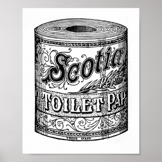 Poster Papier toilette vintage (Devant)
