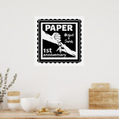 Poster Papier traditionnel 1er anniversaire mariage (Cuisine)