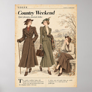 Poster Papiers de magazines anciens imprimables, éphémère