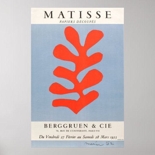 Poster Papiers de Matisse (Devant)