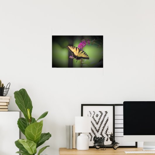 Poster Papillon, (Bureau à domicile)
