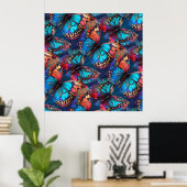 Poster papillon (Bureau à domicile)