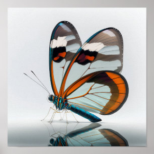Poster Papillon à ailes en verre Art Imprimer l'affiche