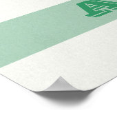 Poster Papillon à pinte et à rayures blanches (Coin)