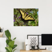 Poster Papillon à queue d'hirondelle sur Buddleia (Bureau à domicile)