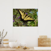 Poster Papillon à queue d'hirondelle sur Buddleia (Cuisine)