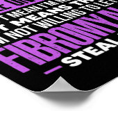 Poster Papillon à ruban violet Fibro Warrior (Coin)