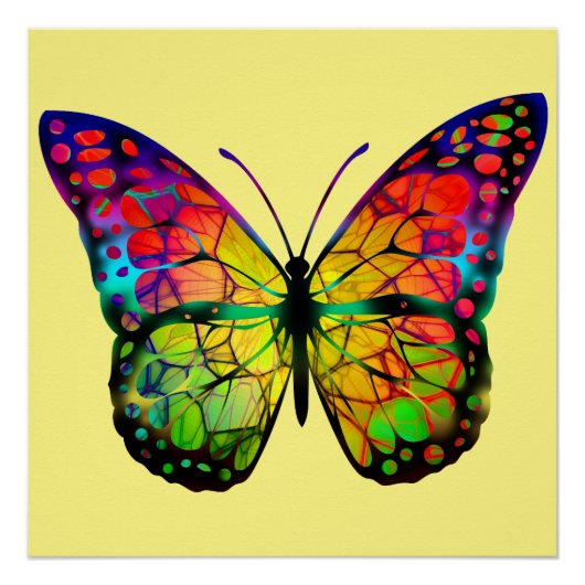 POSTER PAPILLON ABSTRAIT (Devant)