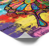 Poster Papillon Abstrait (Coin)