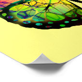 POSTER PAPILLON ABSTRAIT (Coin)