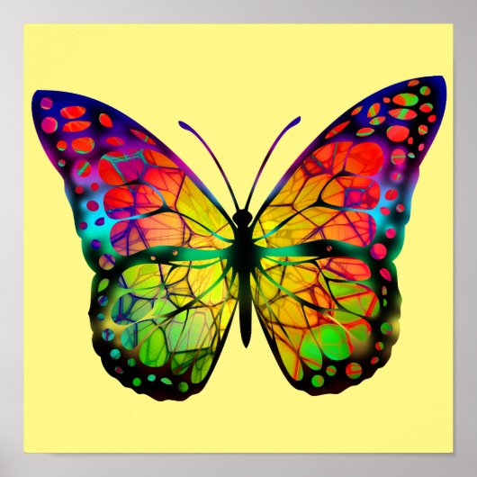 POSTER PAPILLON ABSTRAIT (Devant)
