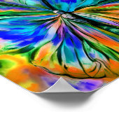 Poster Papillon abstrait # 1 , variation de couleur 1 (Coin)