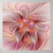 Poster Papillon Abstrait coloré Imaginaire Fractal Art (Devant)