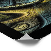 Poster Papillon Abstrait géométrique fractionné coloré (Coin)