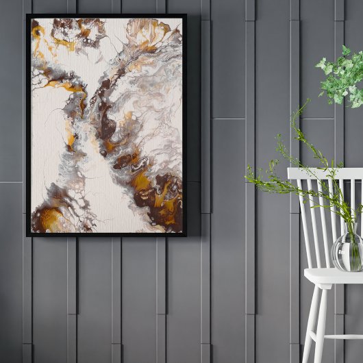 Poster Papillon - acryl abstrait