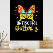 Poster Papillon antisocial (Cuisine)
